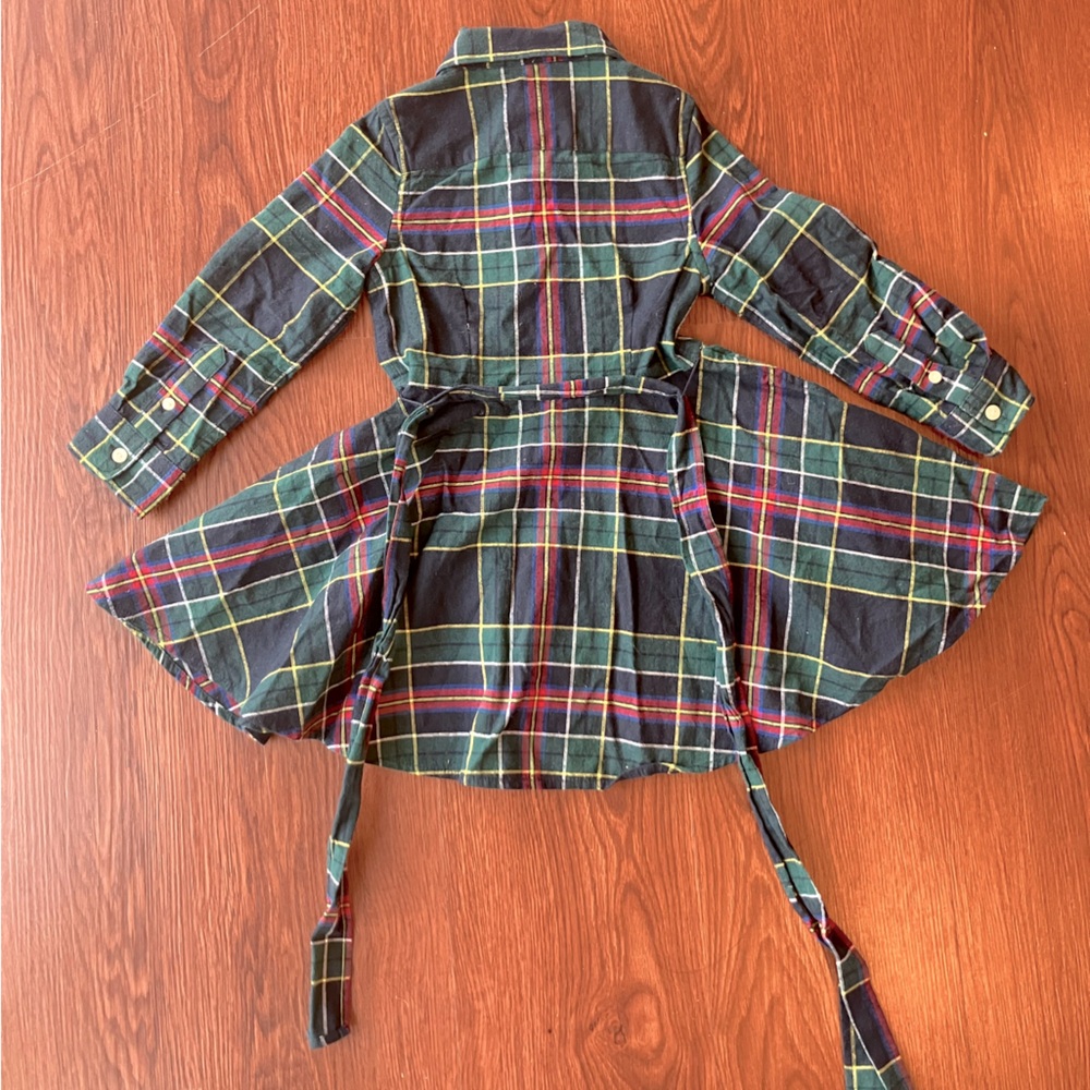 Polo Ralph Lauren 3T Plaid Dress with belts Christmas wear heavy cotton toddler - Picture 10 of 11